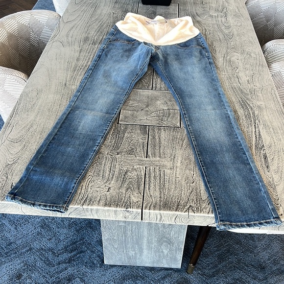 Kimi + Kai medium indigo size 27/33 straight leg maternity jeans - Picture 10 of 16